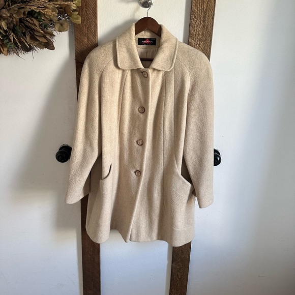 Vintage Alorna Women’s Wool with Nylon Lining Peacoat Size petite Large Made USA - Picture 3 of 14
